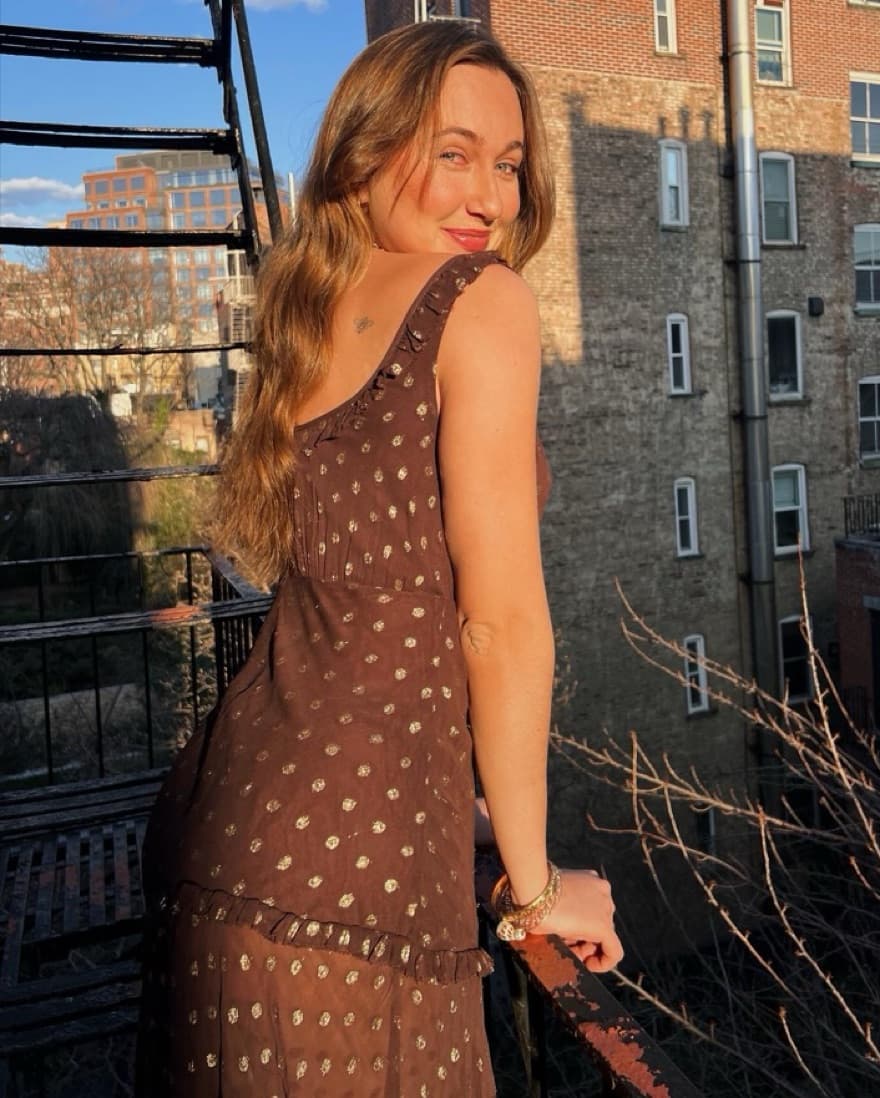 Rixo London Barrette Midi Dress in Brown - Image 5