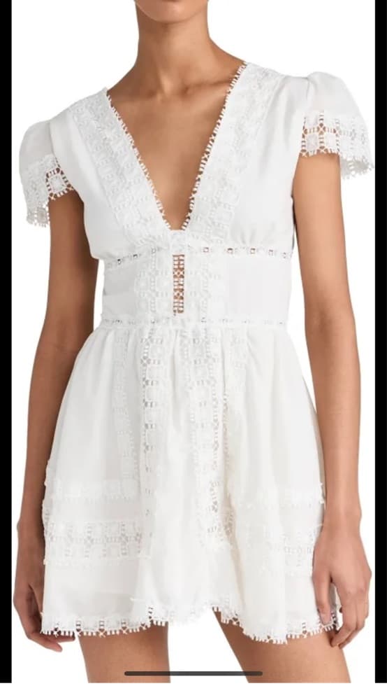 Peixoto White Mini Dress - Image 1