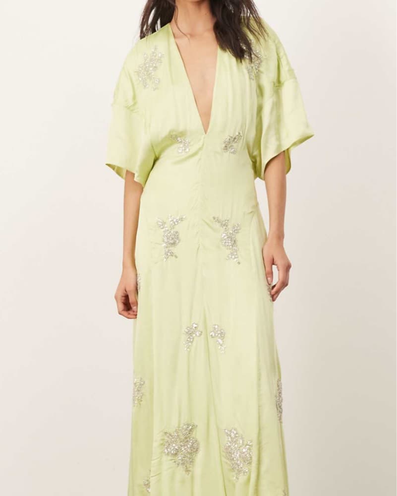 Green Embellished Gown - Image 2