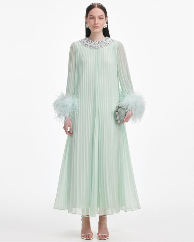 Self-Portrait - Feather Chiffon Gown - Image 1