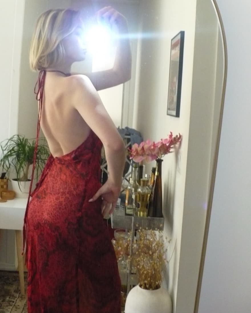 Dana Foley Romantic Halter Dress - Image 3