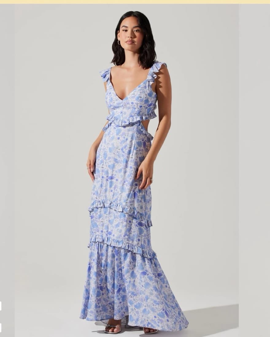 ASTR Cassis Floral Ruffle  - Image 3