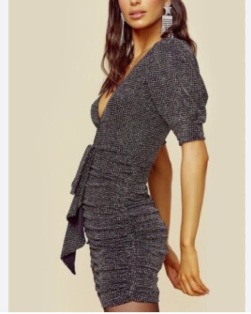 for Love & Lemons Margaux Glitter Dress - Image 4