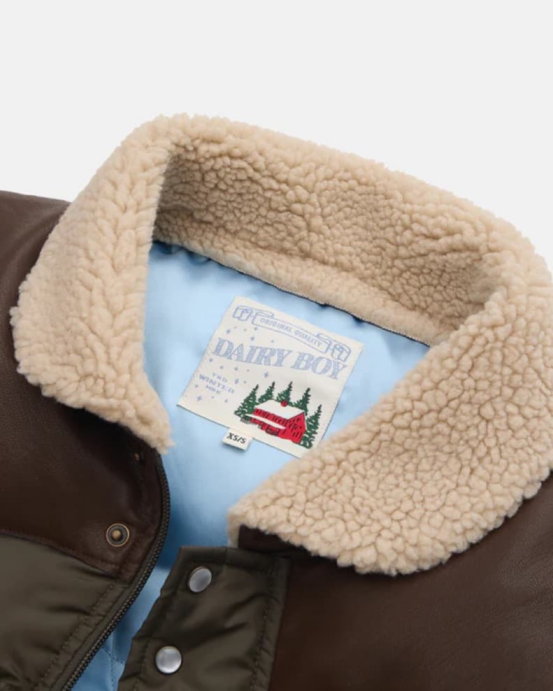 Dairy Boy Puffer with Shearling Collar - Image 6