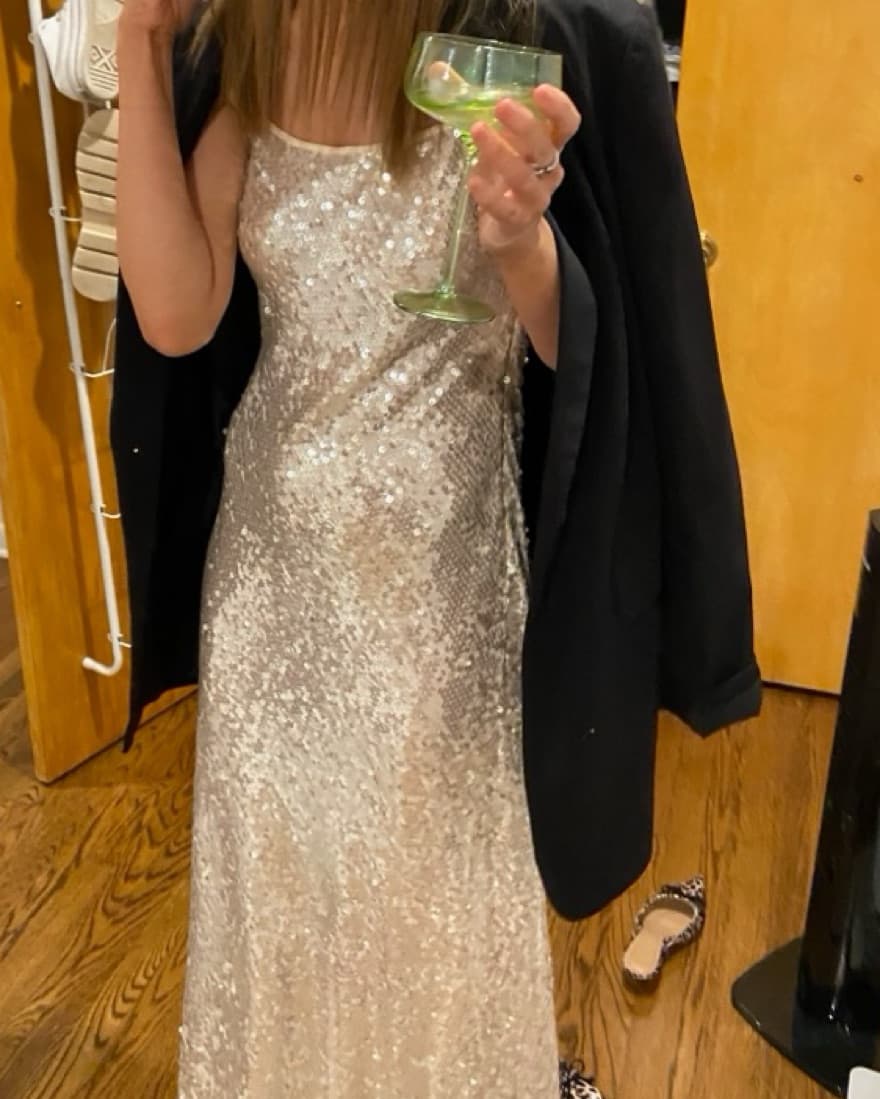 Vintage Sequin Slip Dress - Image 3