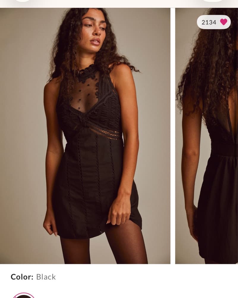 Free People Little Black Dress - Image 1