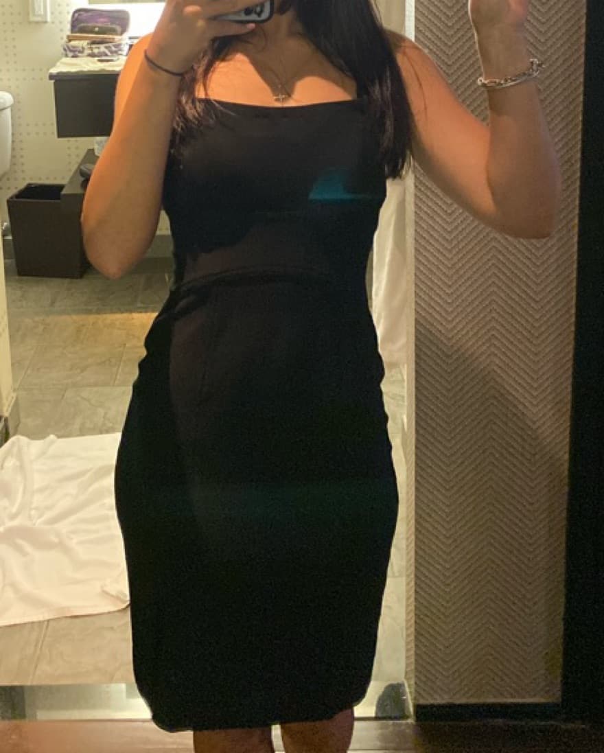 Black Bebe Midi Dress - Image 1