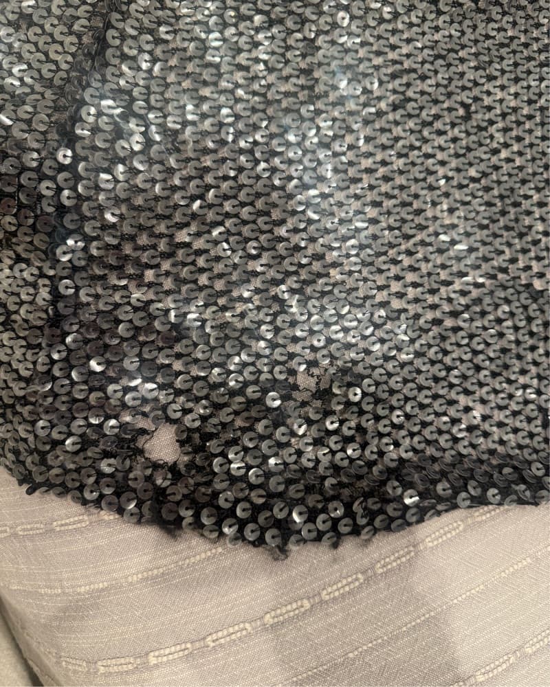 Jaded London Grey Mesh Sequin Skirt Set - Image 5