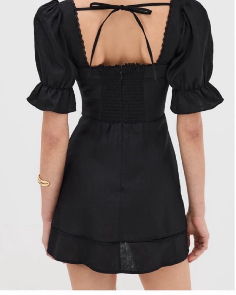 Reformation Evianna Dress - navy - Image 4