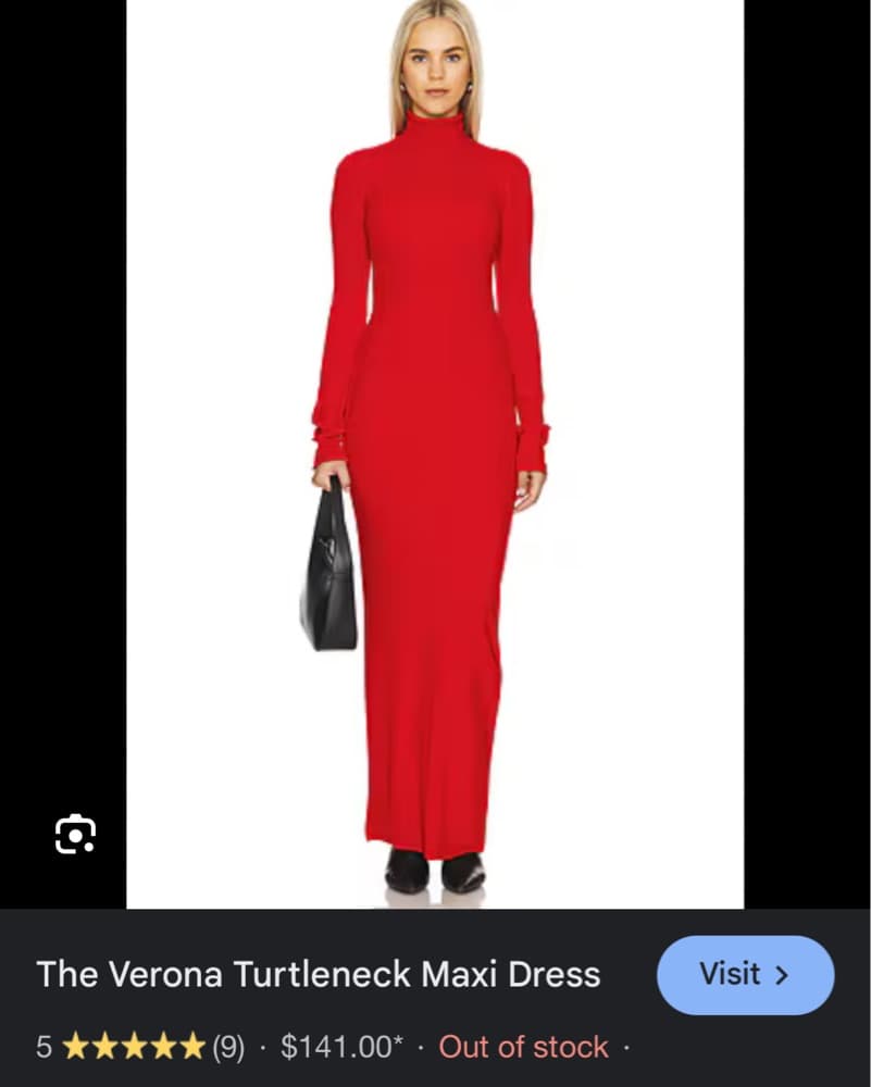 Red Cotton Citizen Sweater Dress - Image 1
