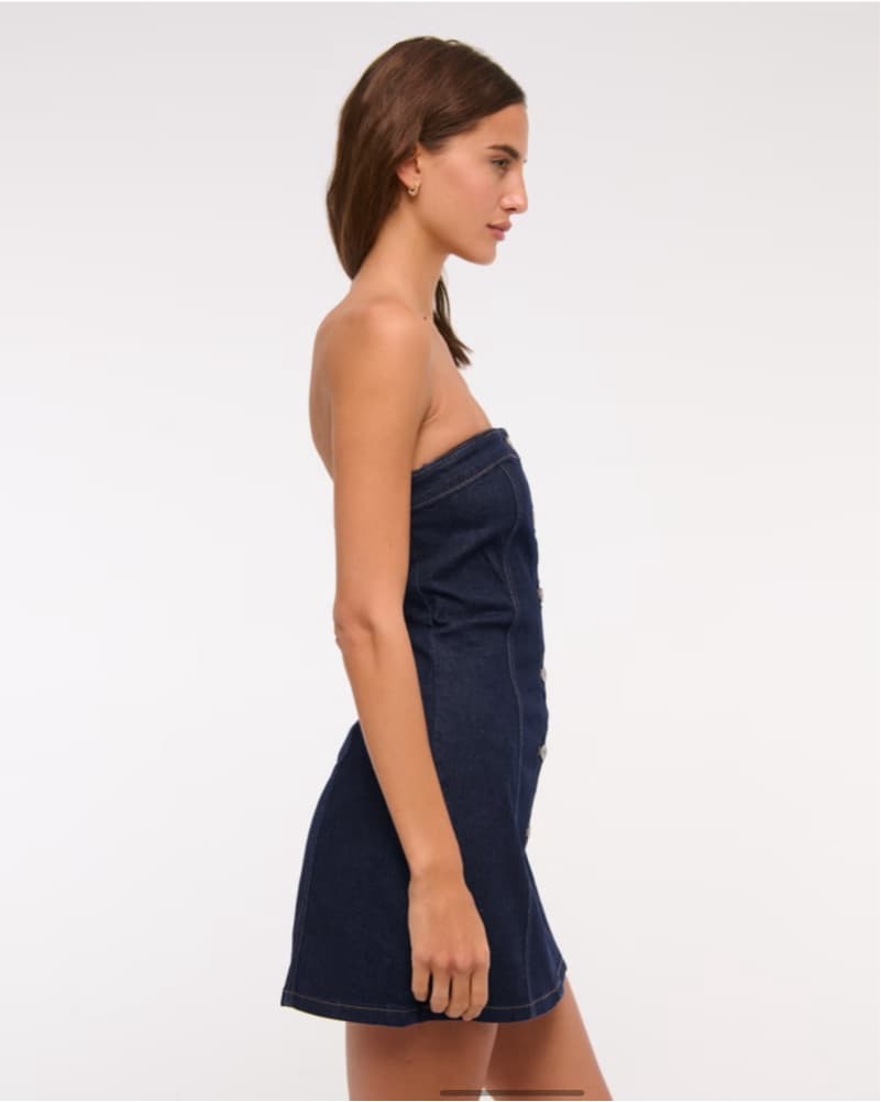 Chic Navy Denim Dress - Image 4