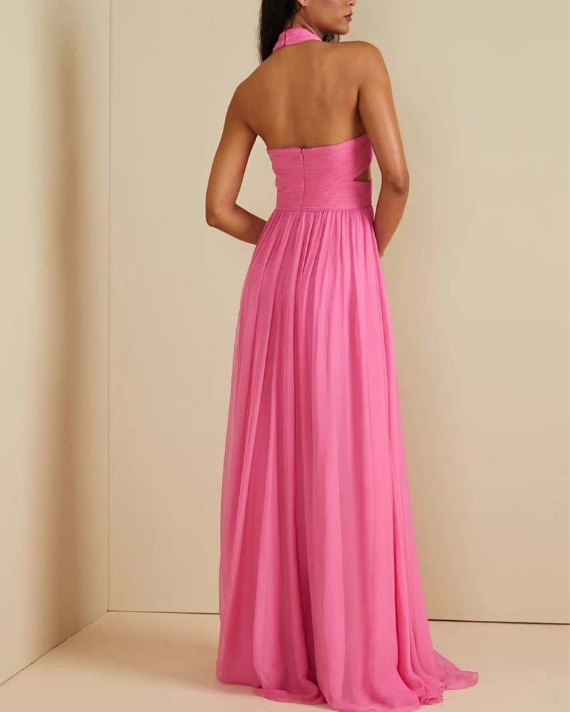 AMUR Paula Crisscross Halter Gown - Image 3