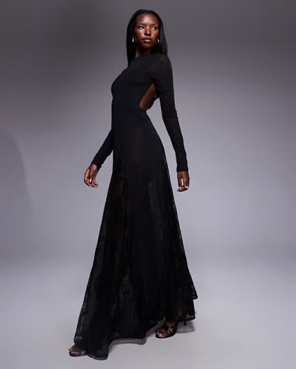 Open Back Lace Dress - Image 5