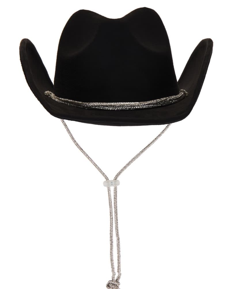 Black Cowboy Hat With Rhinestones - Image 3