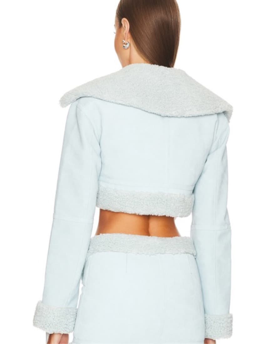 H:ours Cropped Baby Blue Jacket  - Image 2