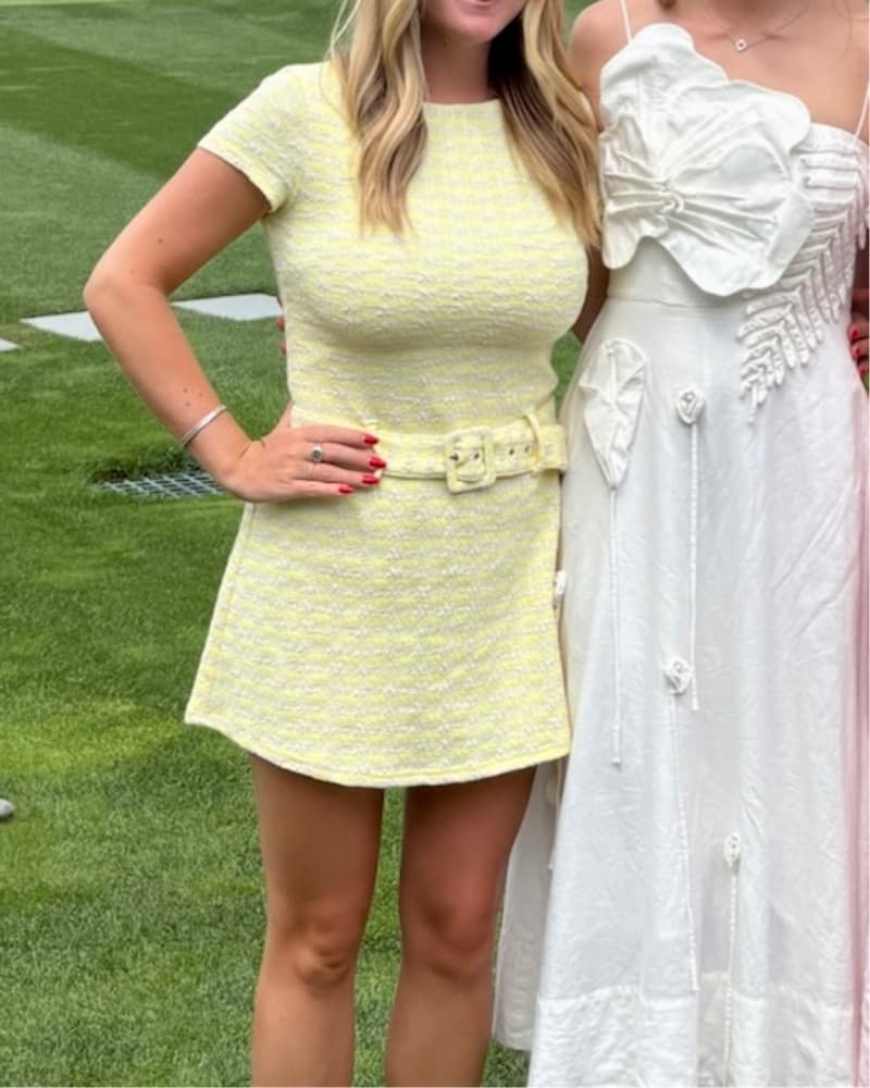 Yellow Belted MiniDress - Image 1