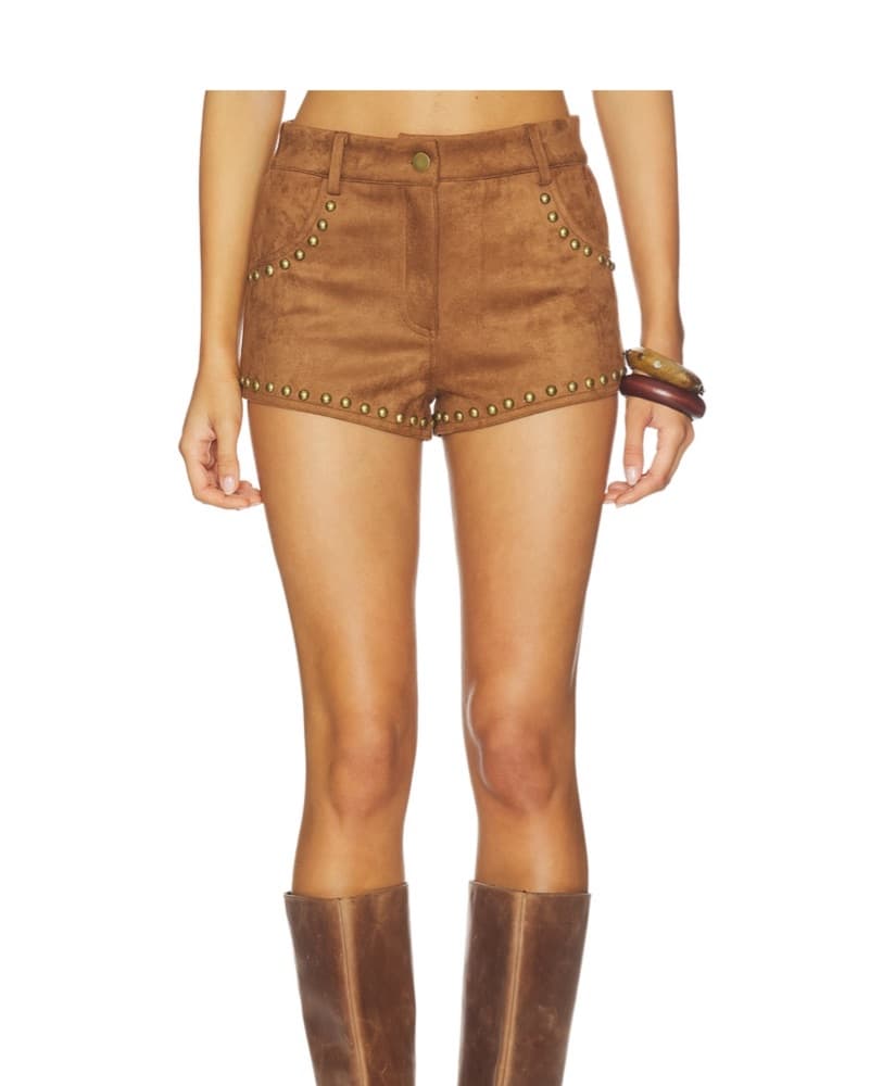 more to come brown mini shorts  - Image 1