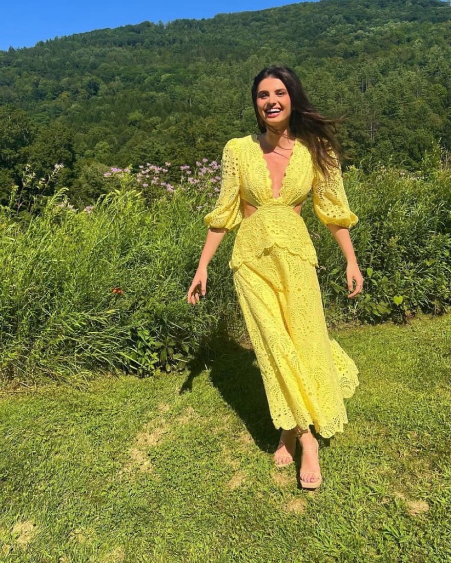 FARM RIO Yellow Formal Dress - Image 1
