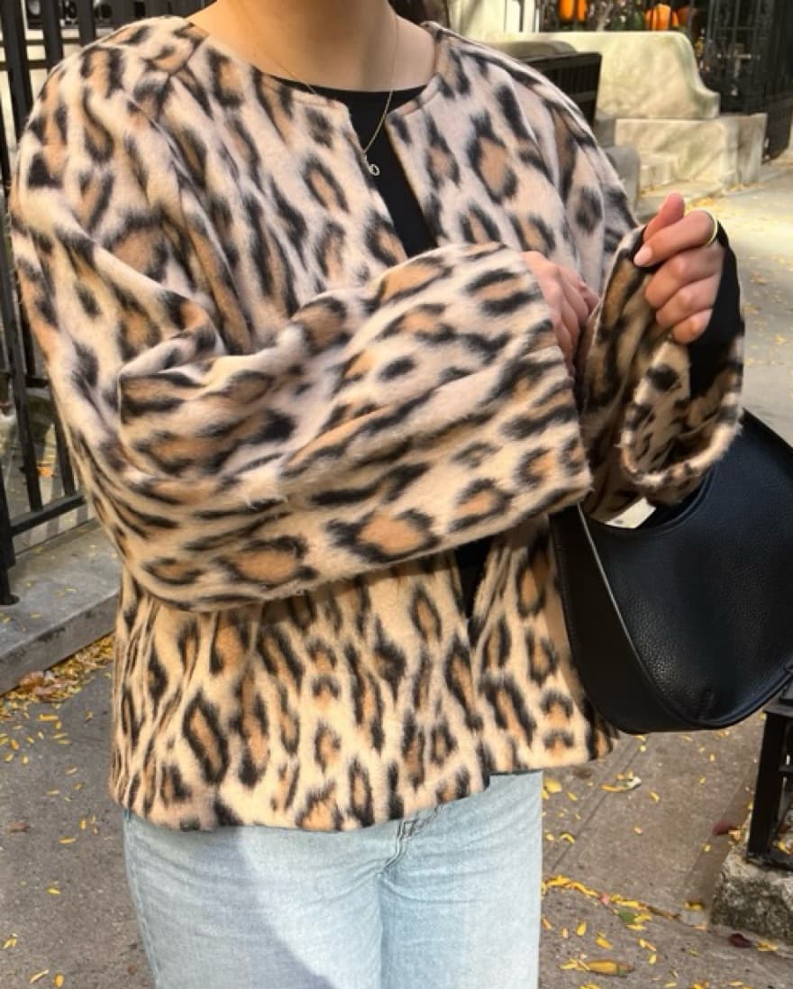 Anthro Leopard Print Coat - Image 1