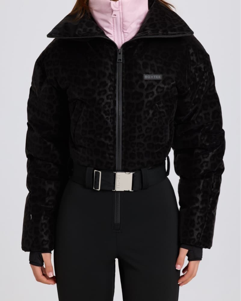 Bo + Tee Black Leopard Ski Suit  - Image 3