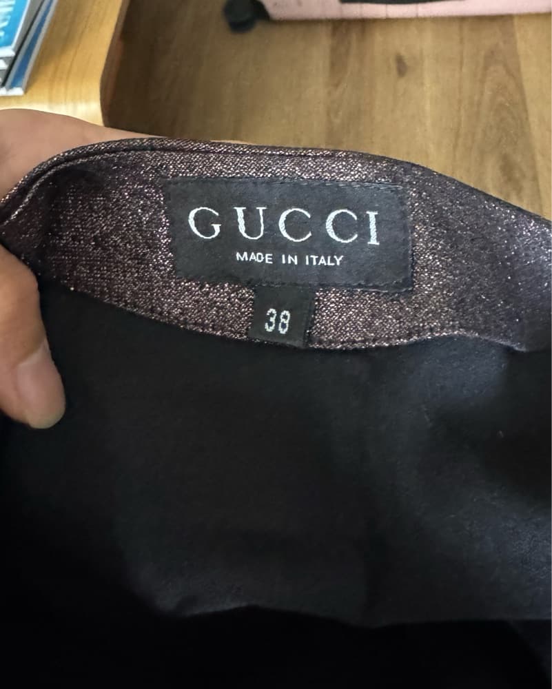 Tom Ford Era Gucci Lurex Tube Midi Dress - Image 4