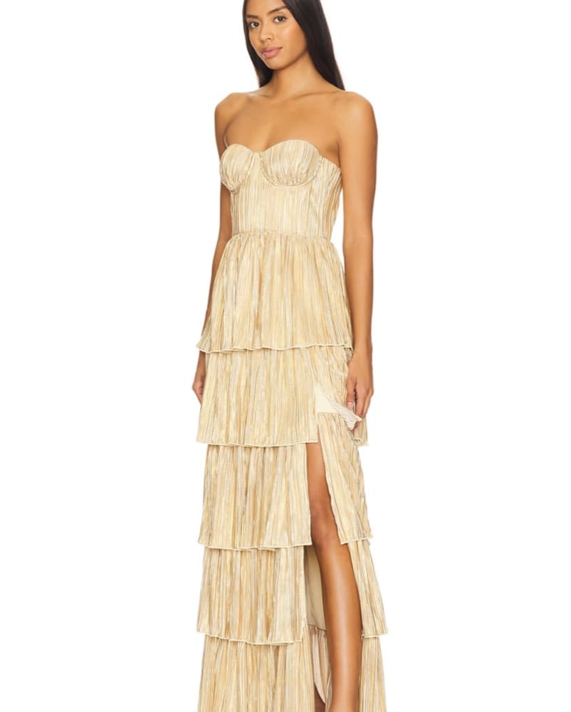 Lovers and Friends Hattie Gown in Gold - Image 2