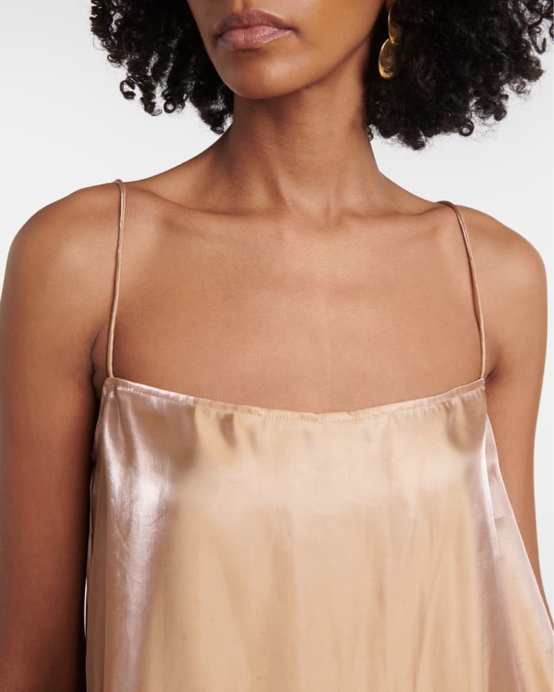 Staud Delfina Satin Maxi Dress - Image 4