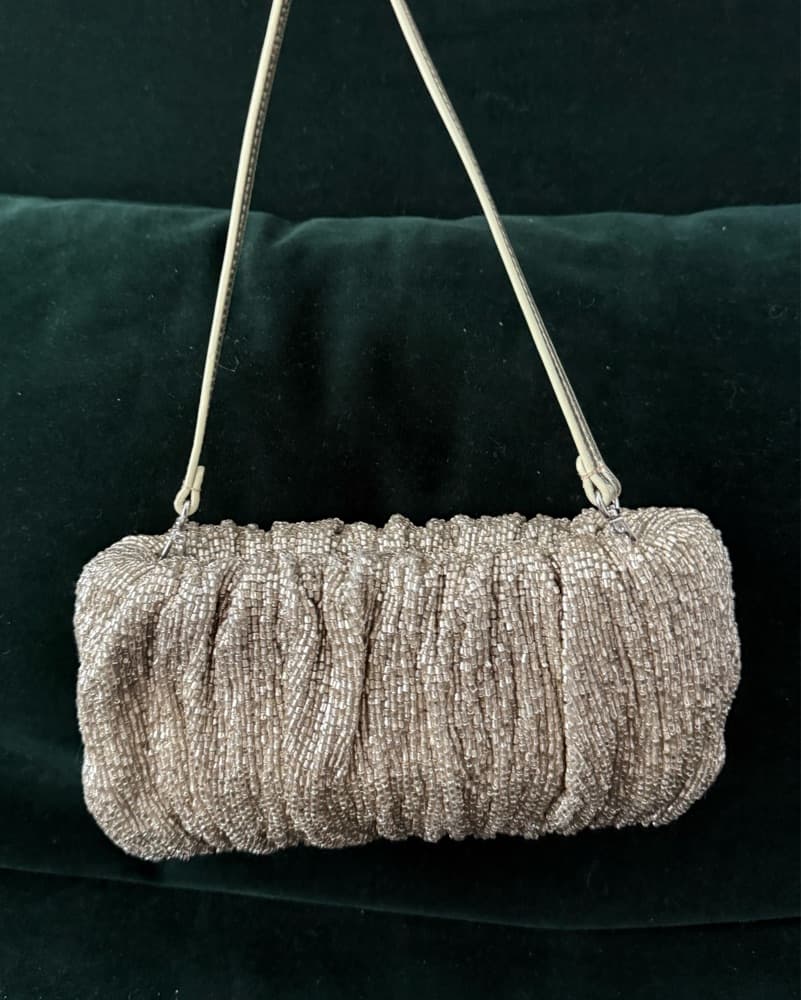 Staud Silver Beaded Bean Bag - Image 2