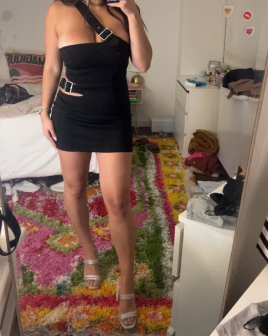 Area Buckle One Shoulder Dress  - Image 2