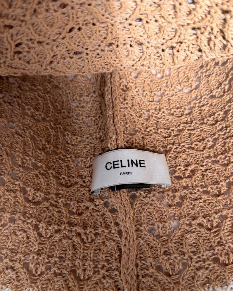 Celine Knitted Triomphe Motif Bucket Hat - Image 2
