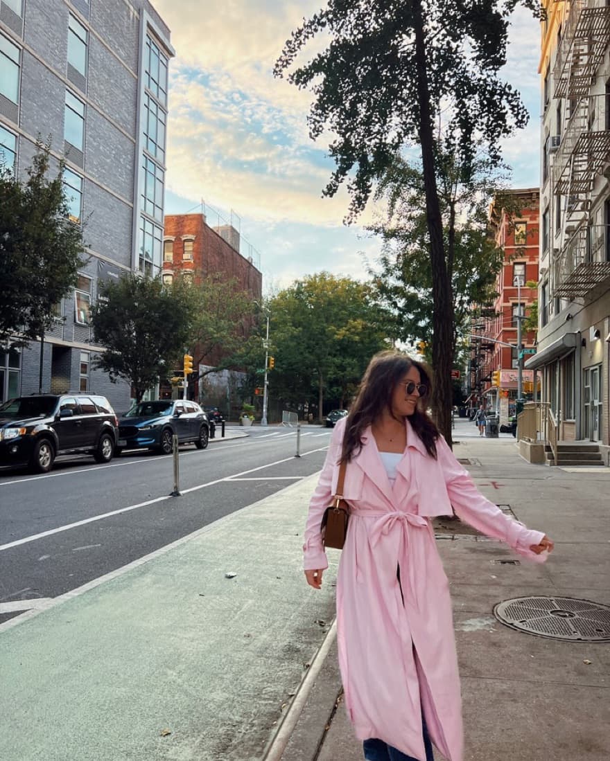 Pink Trench Coat - Image 1