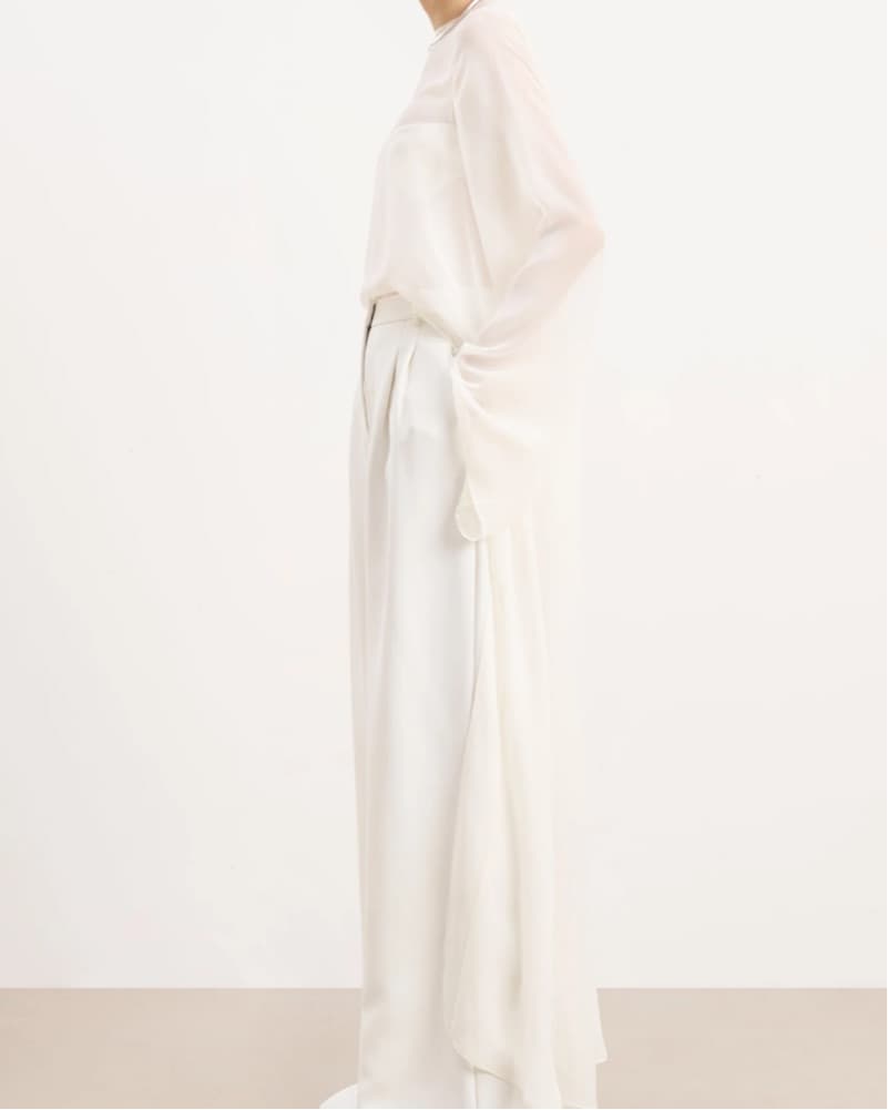 Sheer Chiffon Cape Blouse  - Image 2