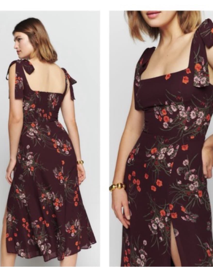 Reformation Twilight Marroon Dress - Image 2