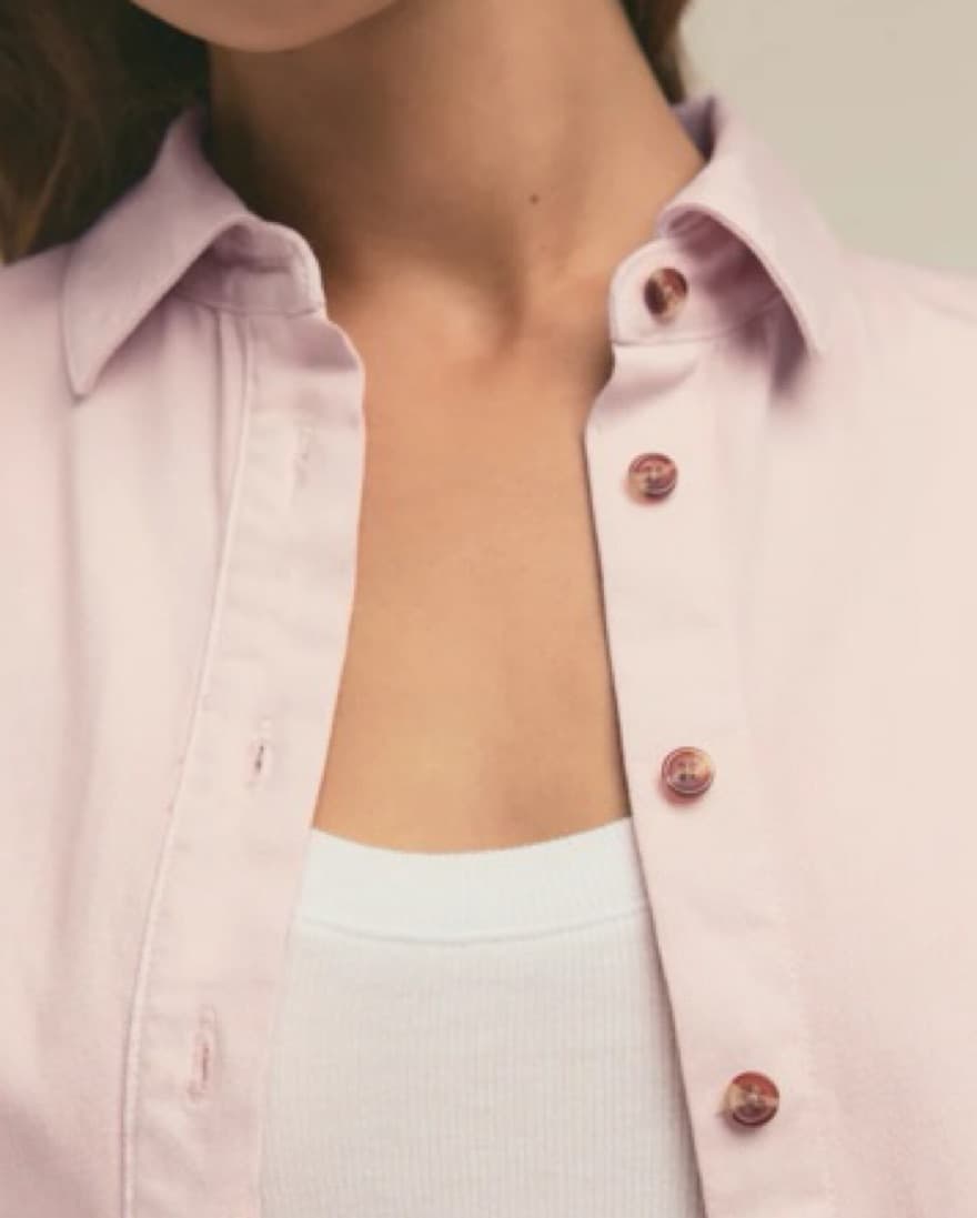 Light Pink Denim Chambray Shirt - Image 6