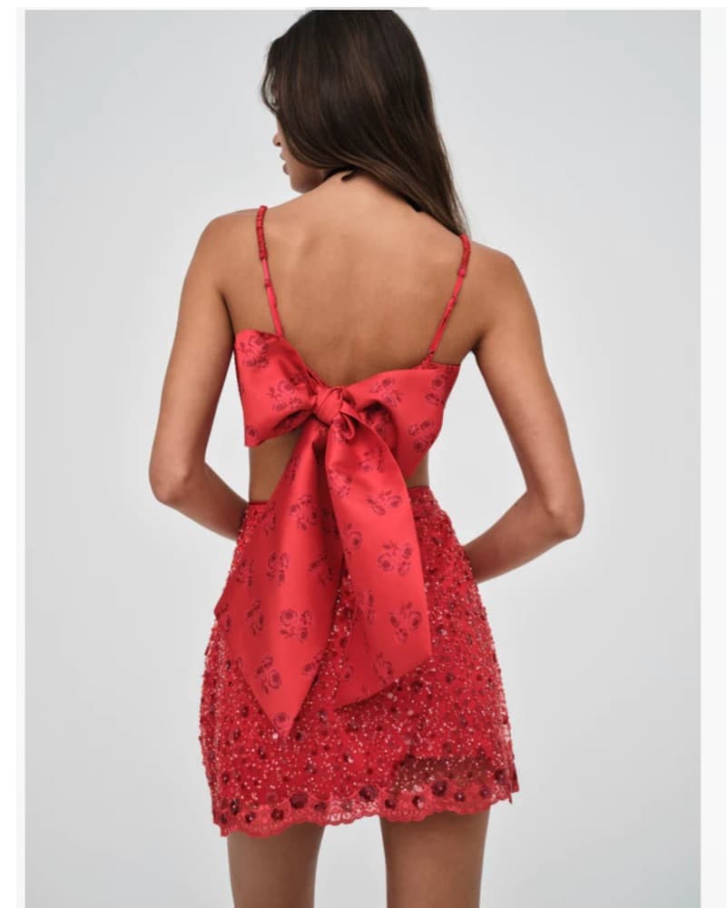 Red Bow Corset Mini Skirt Halloween Set - Image 2