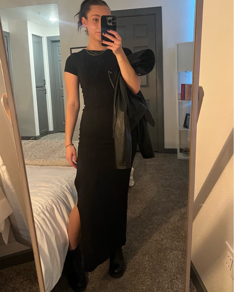 Princess Polly Long Black Dress - Image 1
