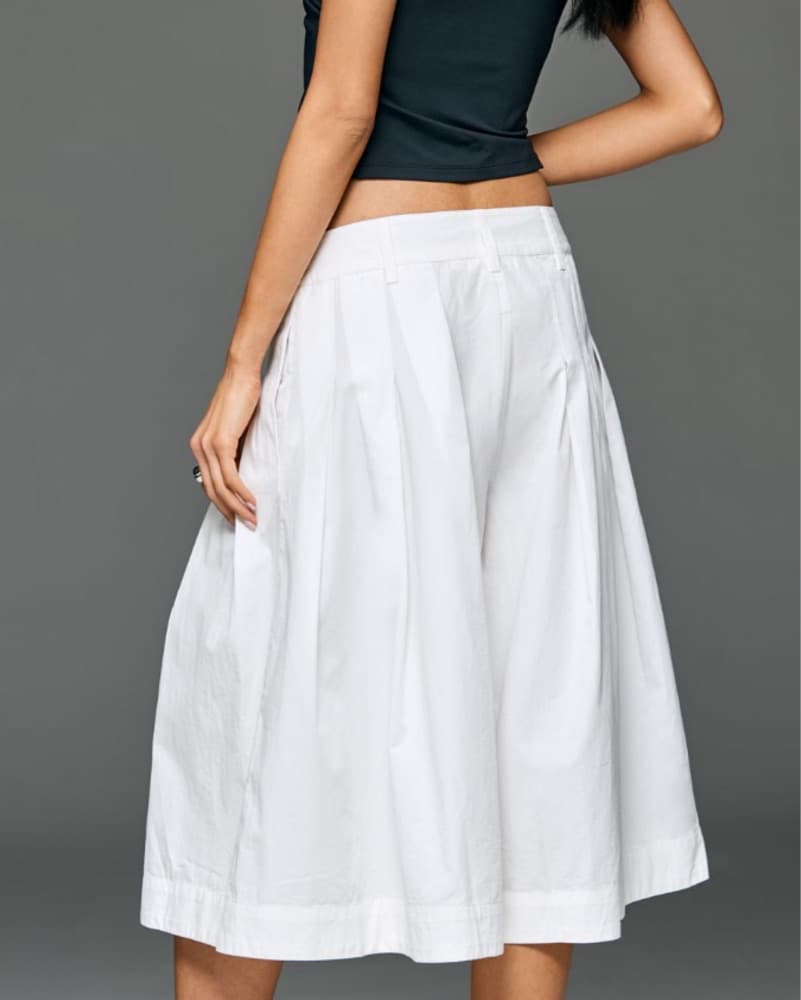 Forever That Girl Cotton Pleated Culotte - Image 3