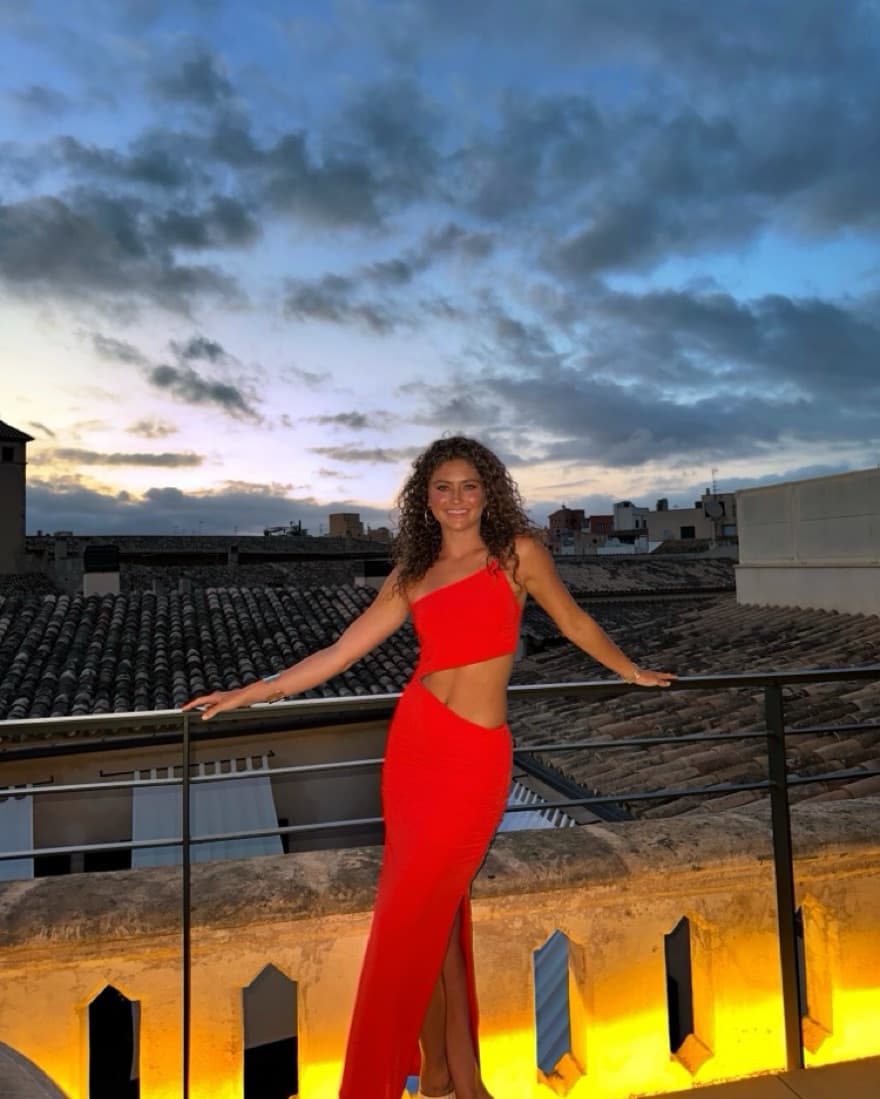 Long Red Dress Zara - Image 1