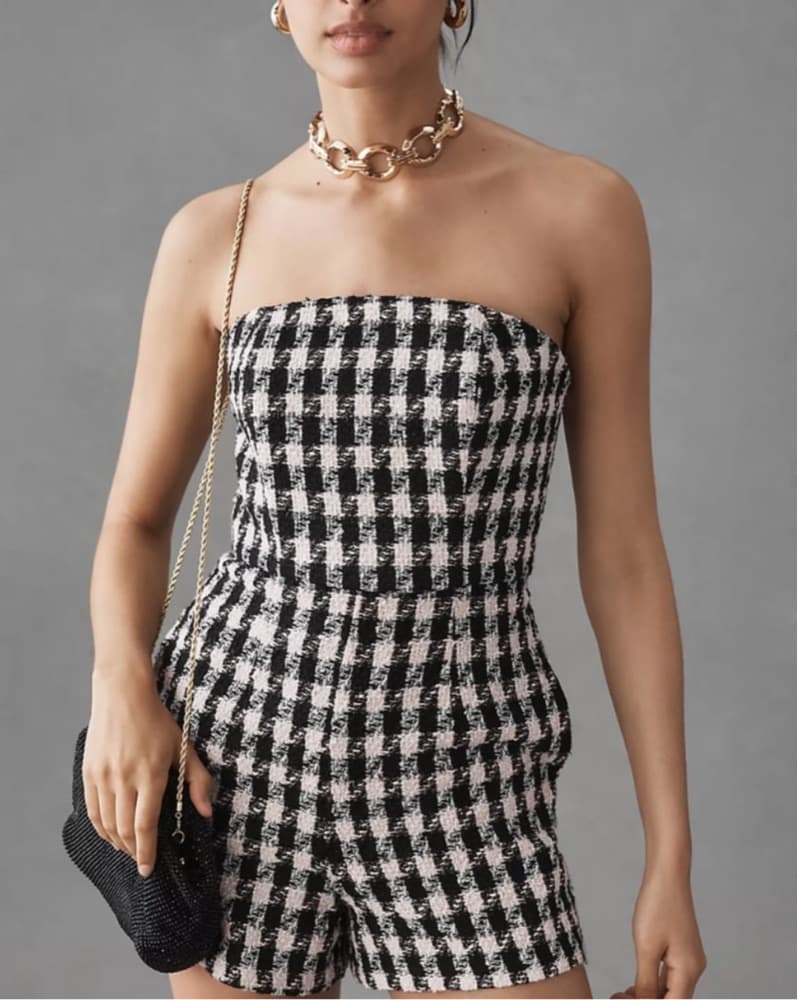 Maeve Houndstooth Romper - Image 1