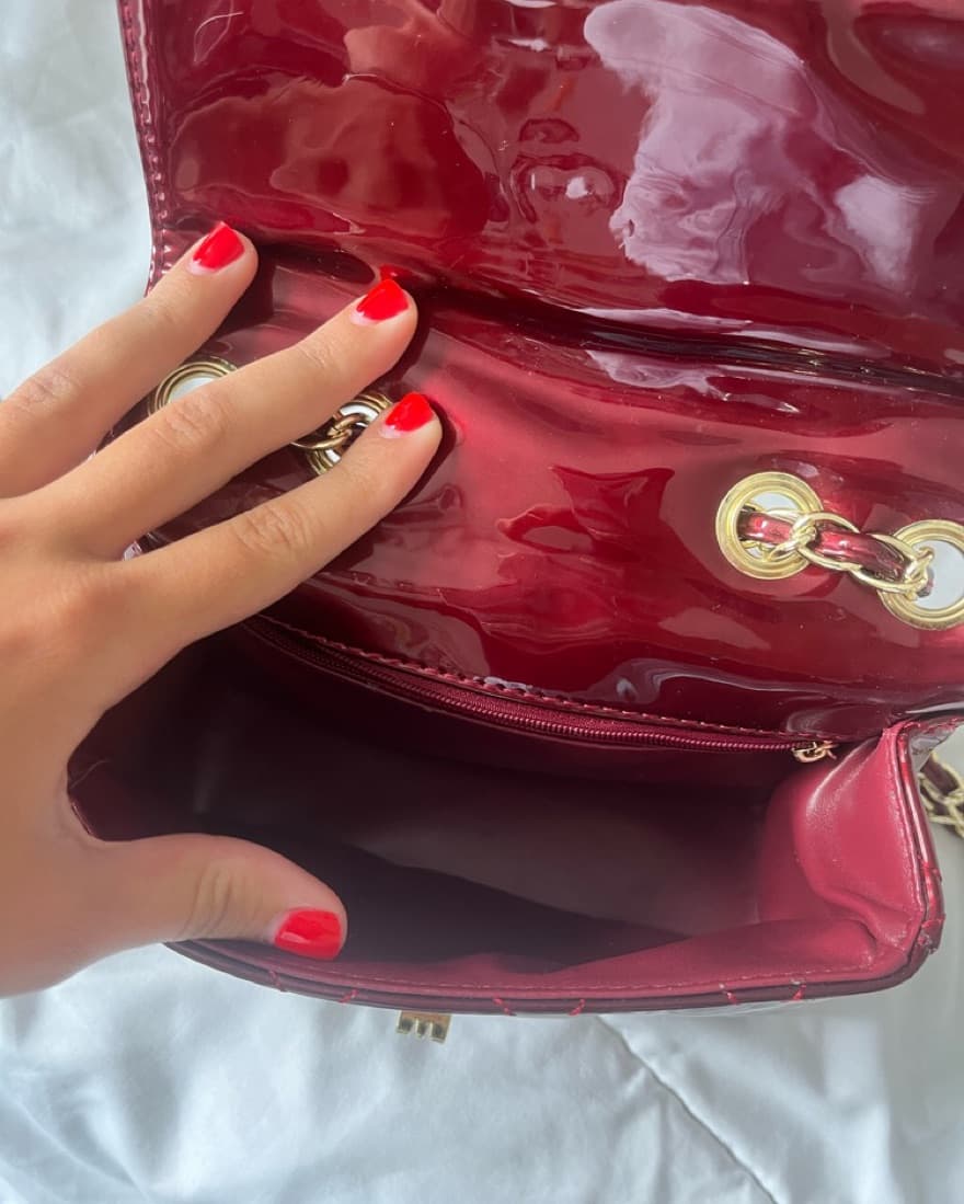 Red Quilted Bag - Image 5