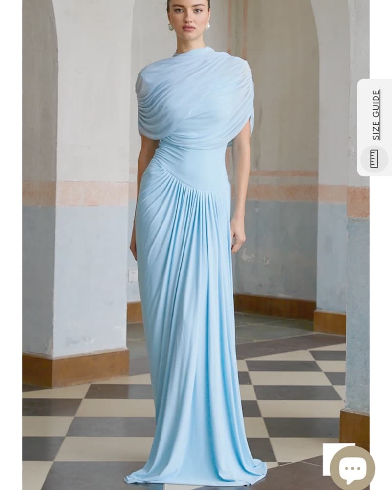 NWT Sky Blue Pleated Maxi Dress - Image 2