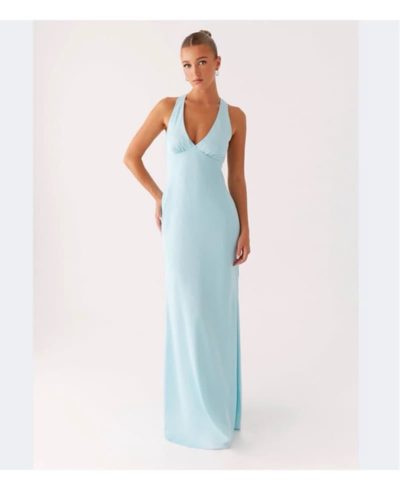 Elegant Sky Blue Maxi Dress - Image 1