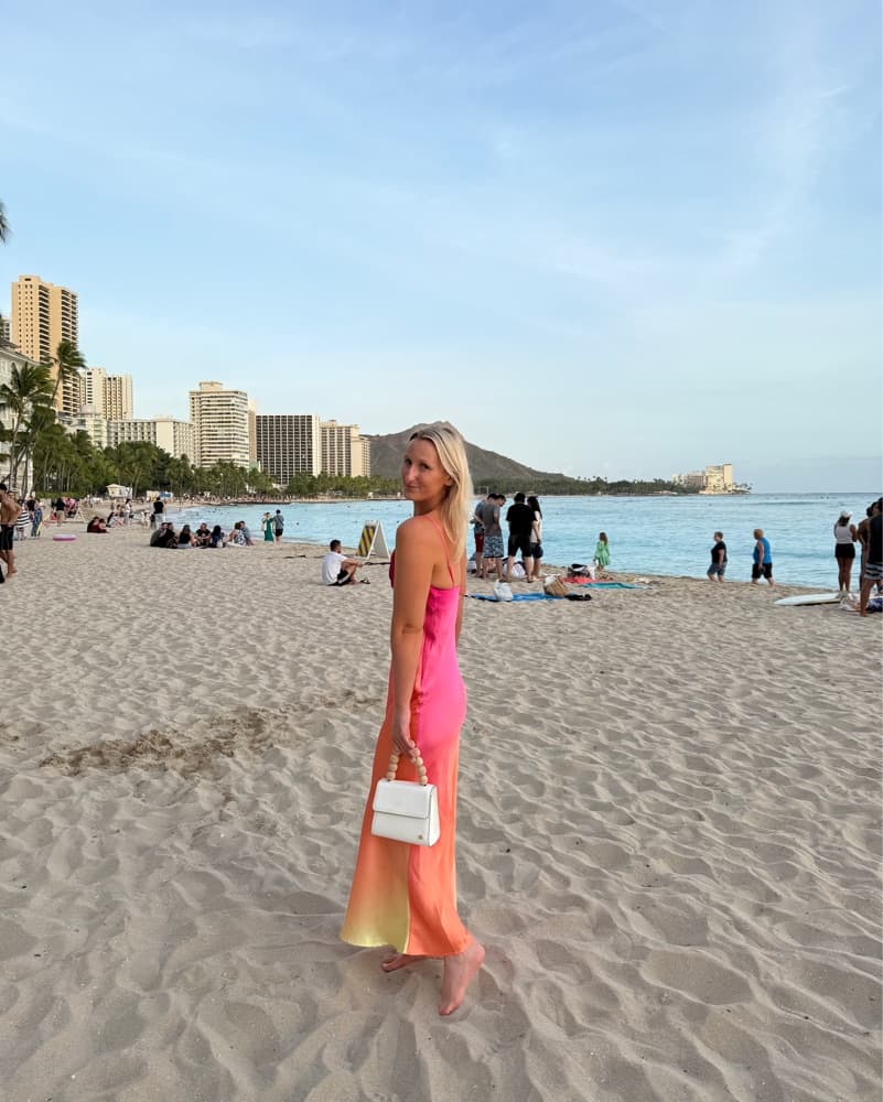 Pink Satin Sorbet Dress - Image 2