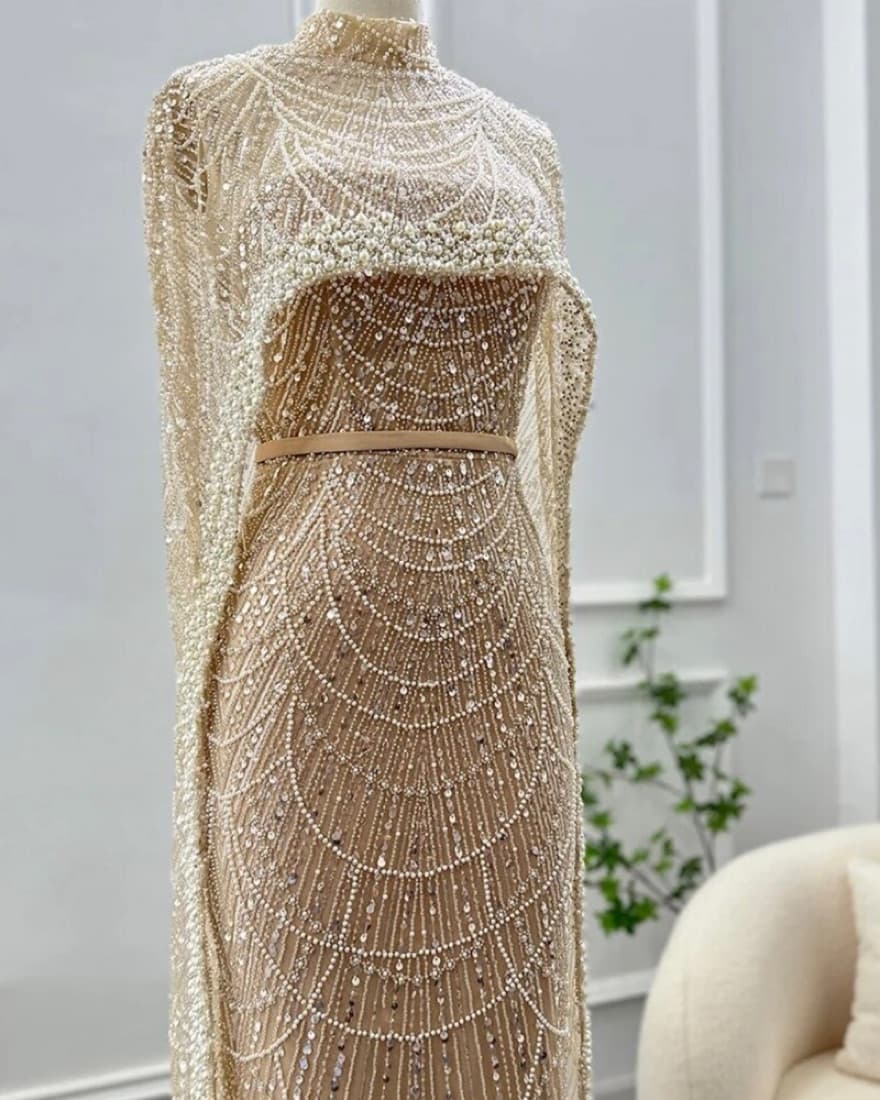 Sharon Said Evening Dress With Cape - Image 3