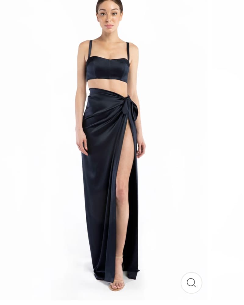 Sultry Nighttime Silk Glam Dress - Image 2