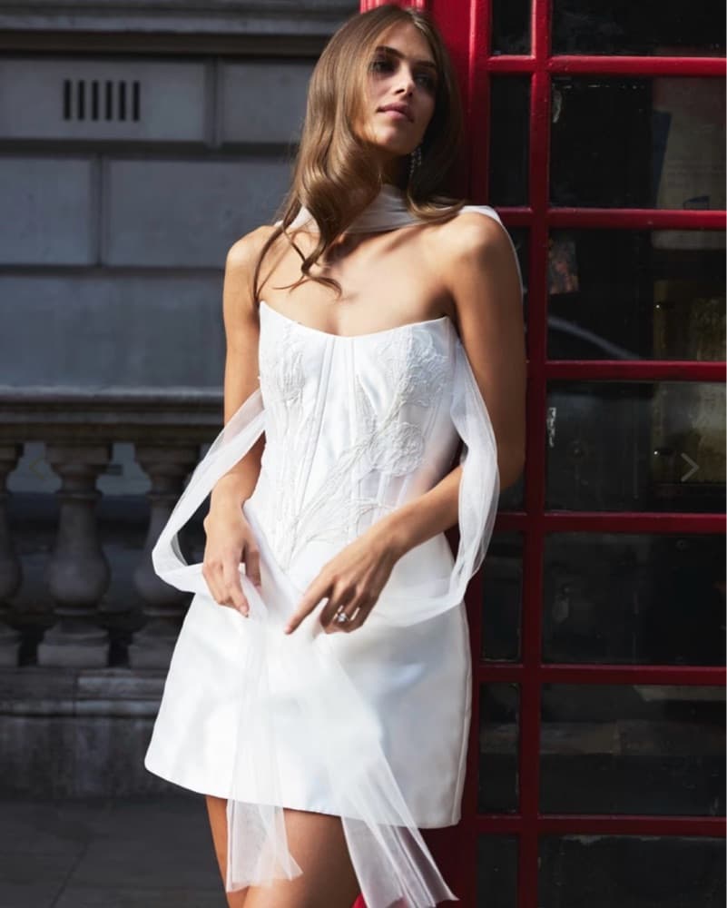 By Watters “Elaine” Bridal Mini Dress  - Image 2