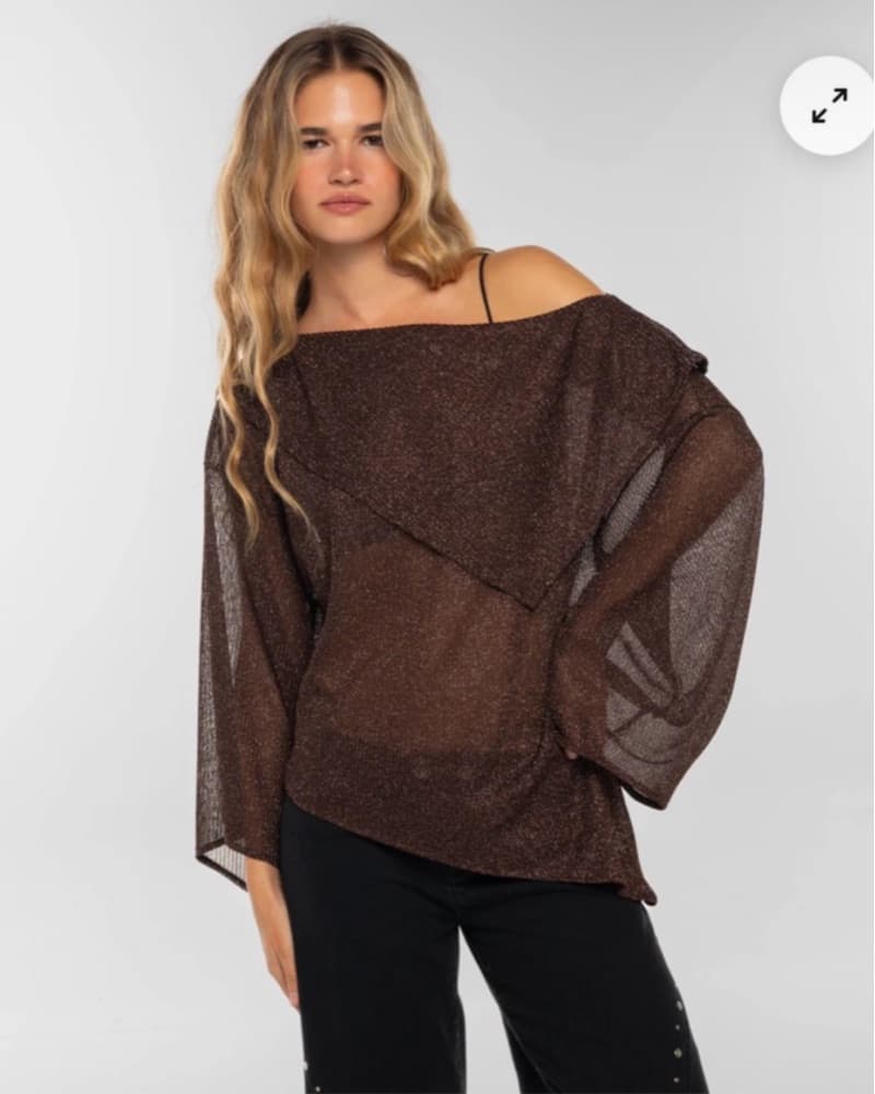 The-Are Sheer Glittery Top - Image 5