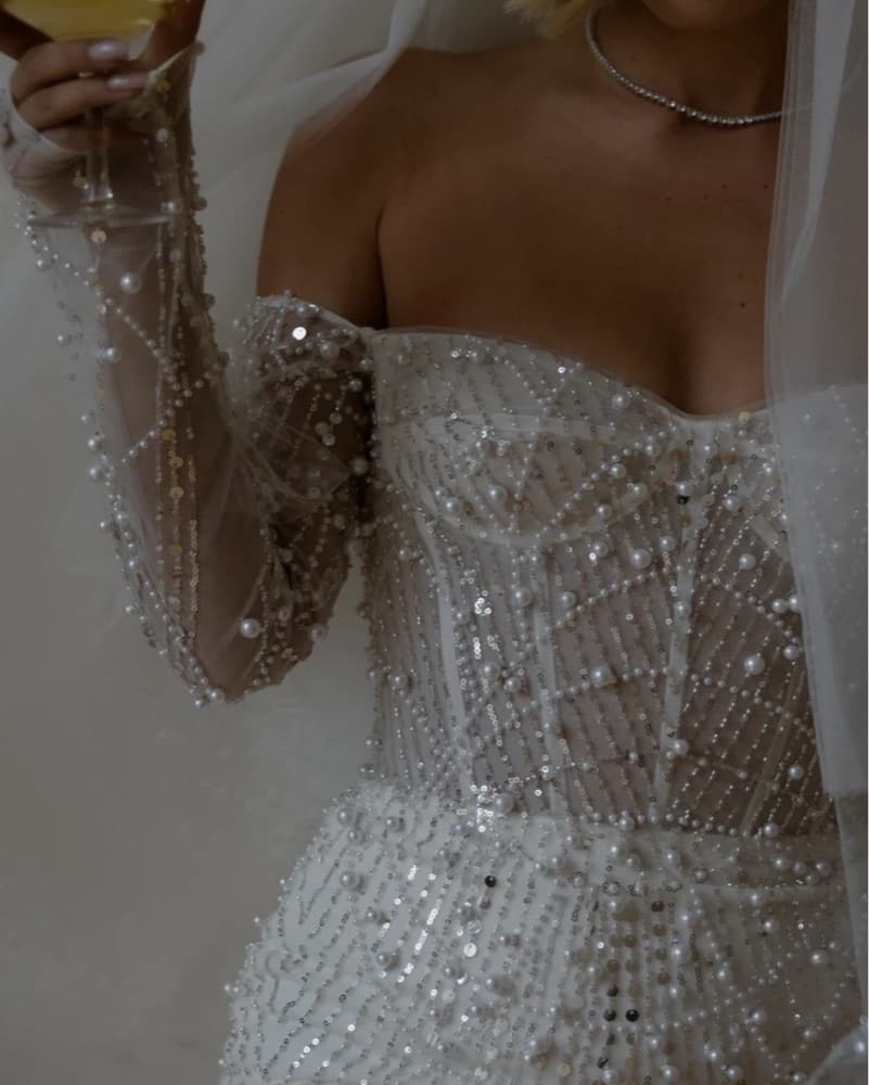 Untamed Petals Mini Wedding Dress  - Image 3