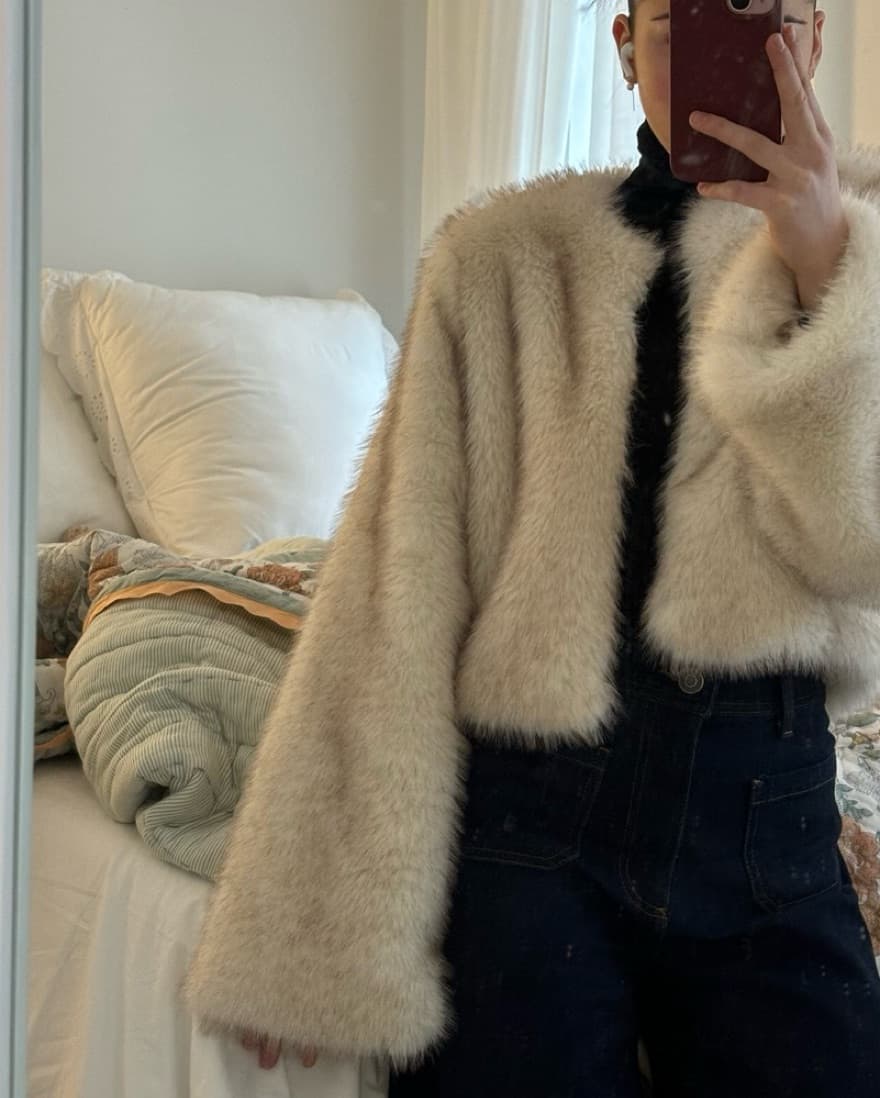 Reformation Faux Fur Jacket - Image 1