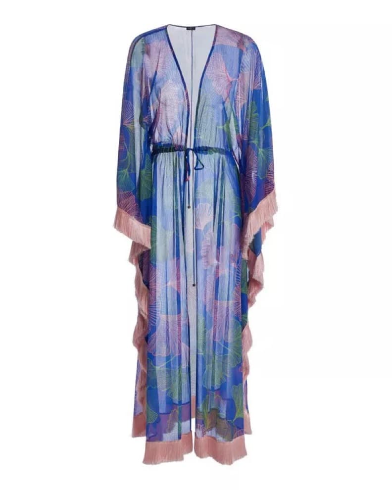 Patbo Blue Kaftan Beach Cover Up XS - Image 4